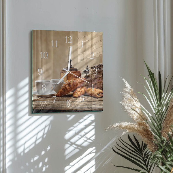 Reloj cuadrado Croissants