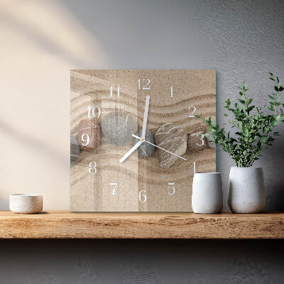 Reloj cuadrado Piedras Arena