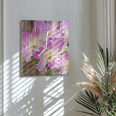 Reloj cuadrado Flores