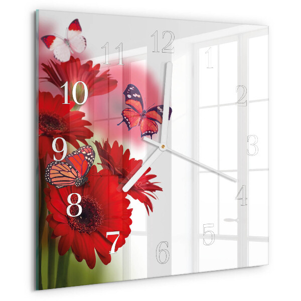Reloj cuadrado Gerbera