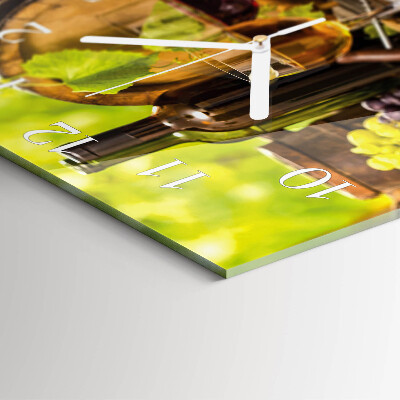 Reloj cuadrado Uvas para vino