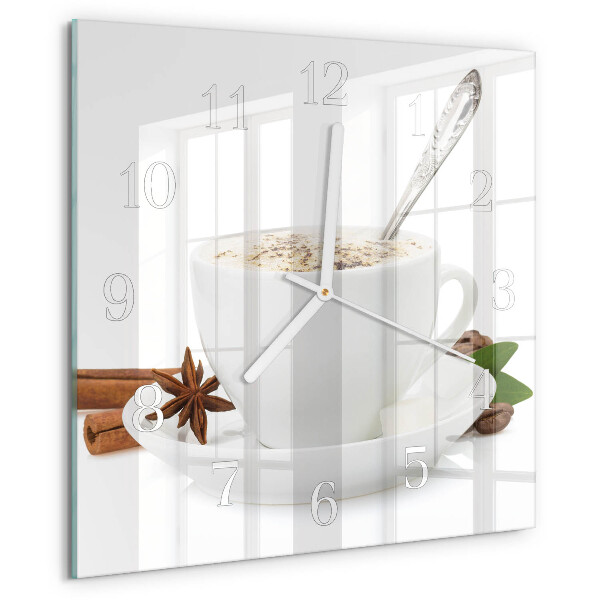 Reloj cuadrado Una taza de anís
