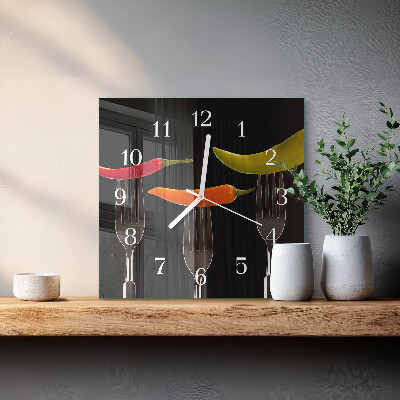 Reloj cuadrado Tenedor