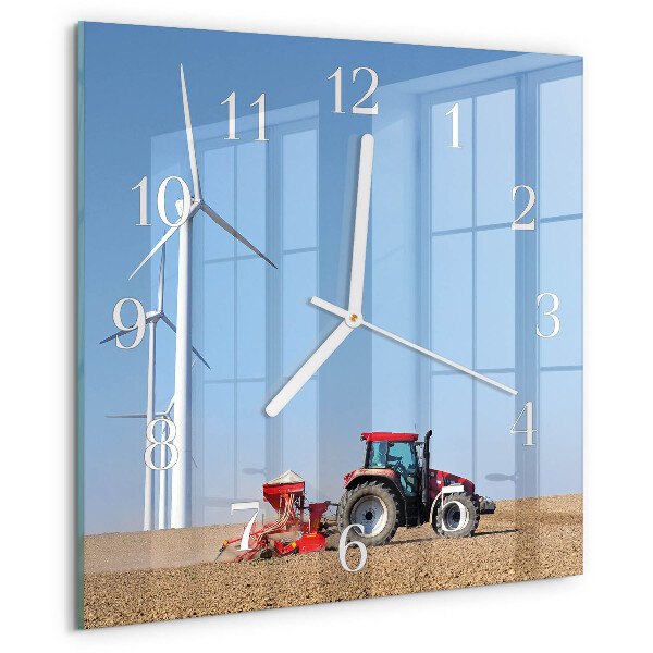 Reloj cuadrado Campo de tractores