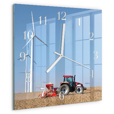 Reloj cuadrado Campo de tractores