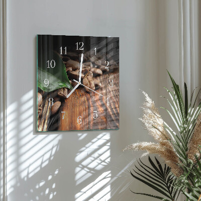 Reloj cuadrado Granos de café