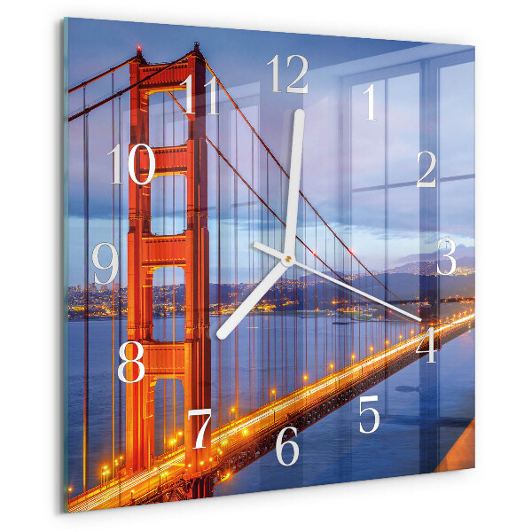 Reloj cuadrado Puerta dorada