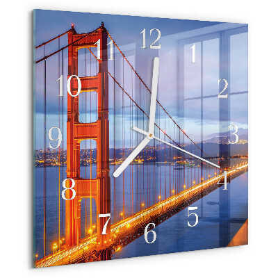Reloj cuadrado Puerta dorada