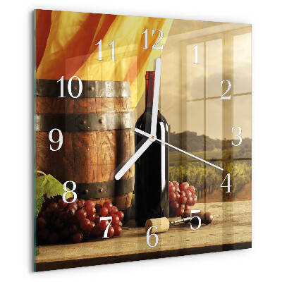 Reloj cuadrado Barril de vino