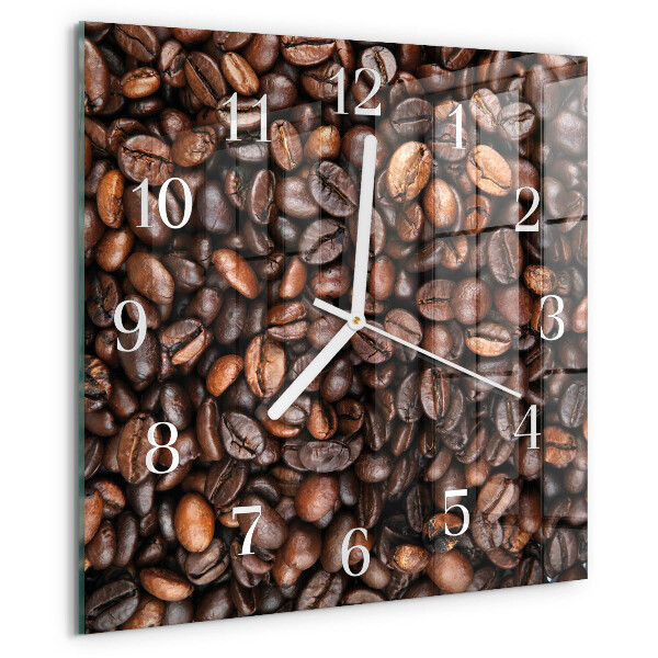 Reloj cuadrado Granos de café