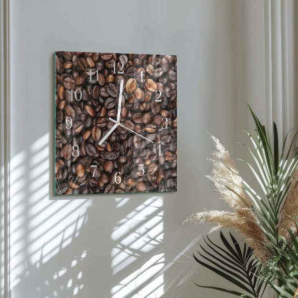 Reloj cuadrado Granos de café