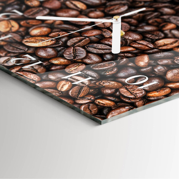Reloj cuadrado Granos de café