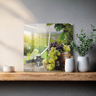 Reloj cuadrado Vino de uva