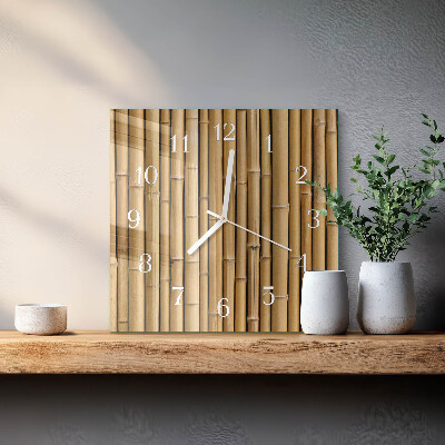 Reloj cuadrado Bambú