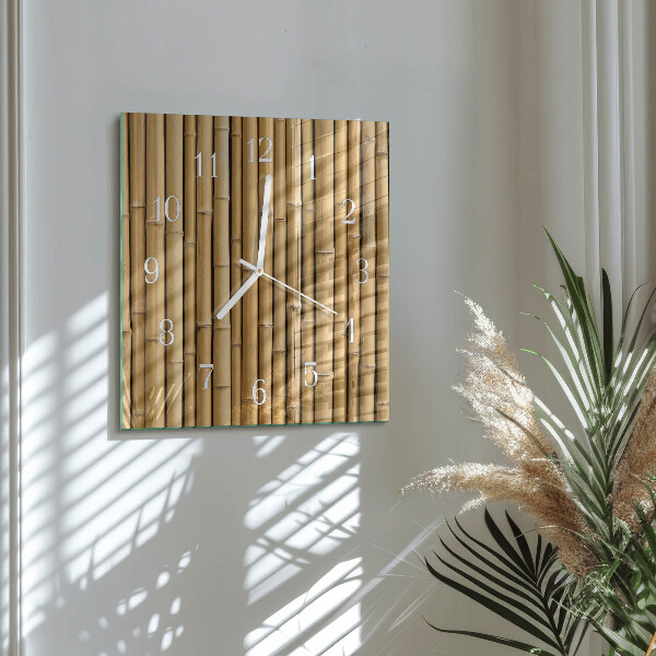 Reloj cuadrado Bambú
