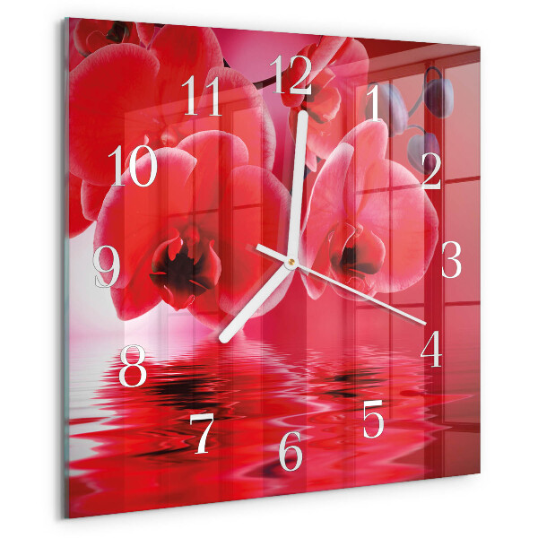 Reloj cuadrado Orquídea