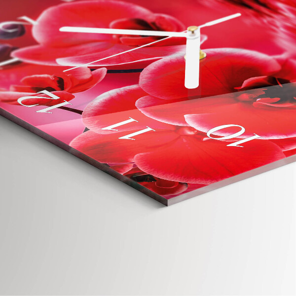 Reloj cuadrado Orquídea