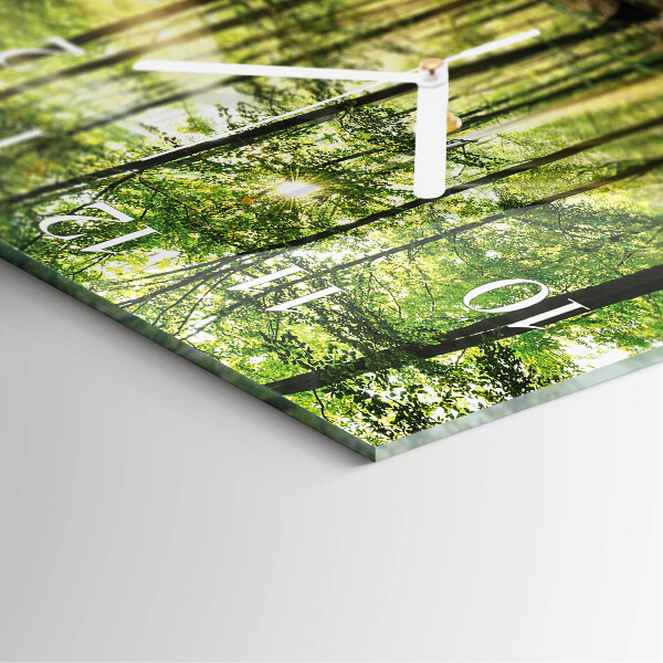 Reloj cuadrado Naturaleza del bosque