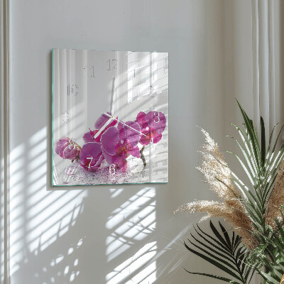 Reloj cuadrado Orquídea