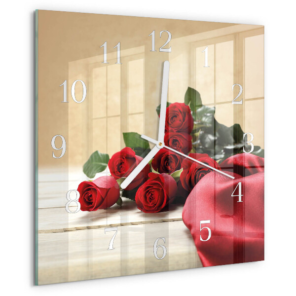 Reloj cuadrado Rosas