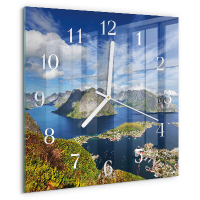 Reloj cuadrado montañas