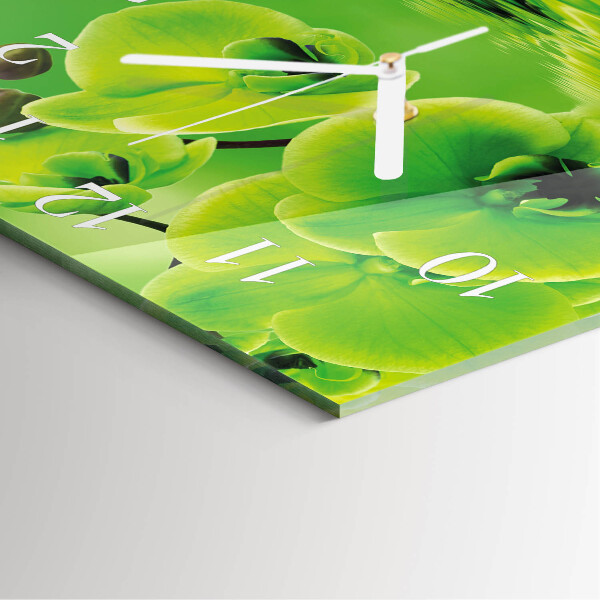 Reloj cuadrado Orquídea