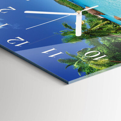 Reloj cuadrado Palmeras de la isla