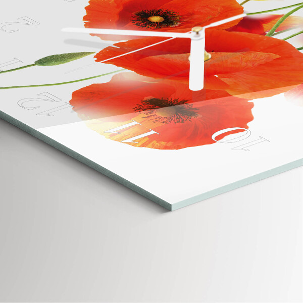 Reloj cuadrado Amapolas