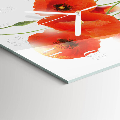 Reloj cuadrado Amapolas
