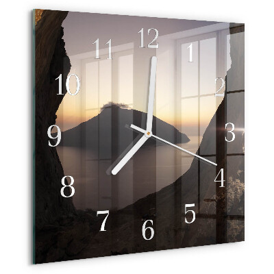 Reloj cuadrado Montaña del océano