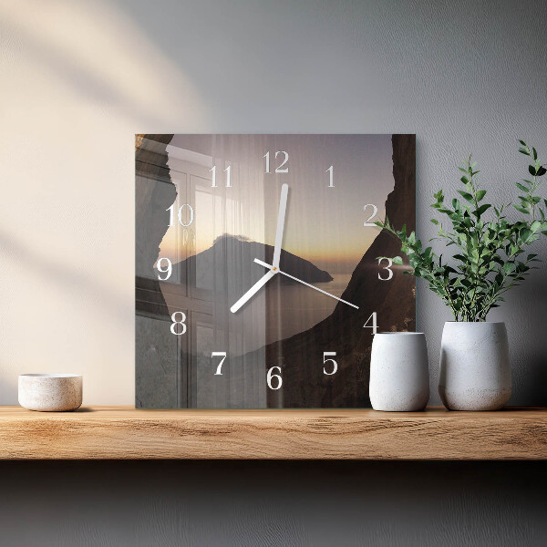 Reloj cuadrado Montaña del océano