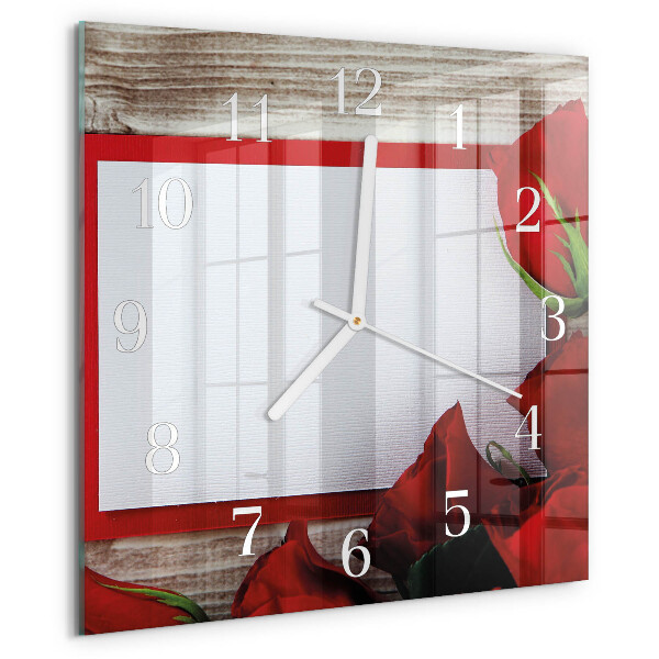 Reloj cuadrado Rosas