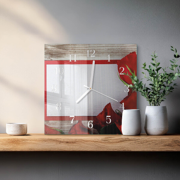 Reloj cuadrado Rosas