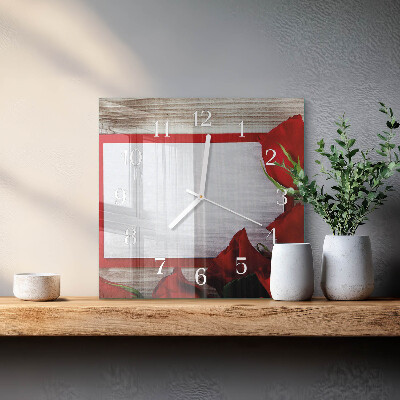 Reloj cuadrado Rosas