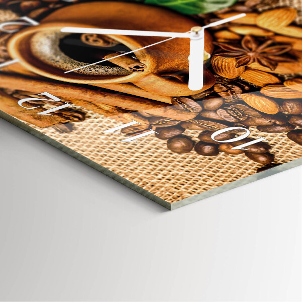 Reloj cuadrado Almendras con canela