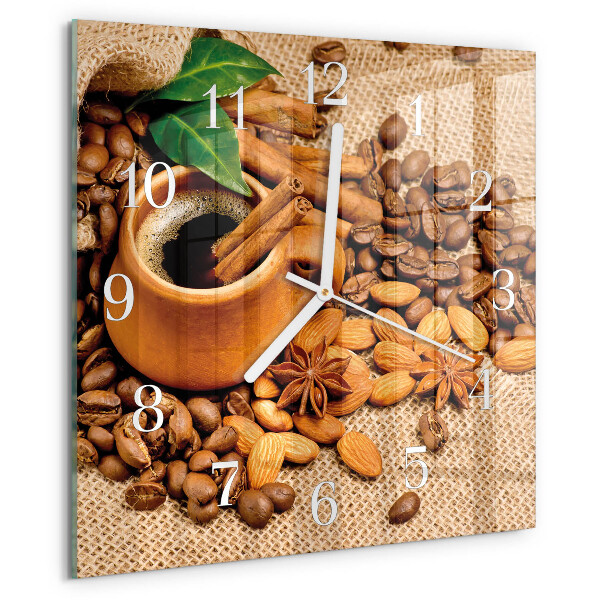 Reloj cuadrado Almendras con canela