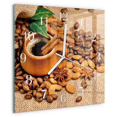 Reloj cuadrado Almendras con canela
