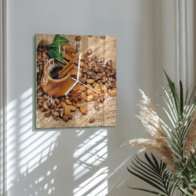 Reloj cuadrado Almendras con canela