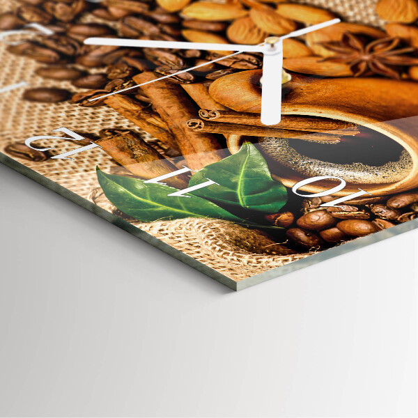 Reloj cuadrado Almendras con canela