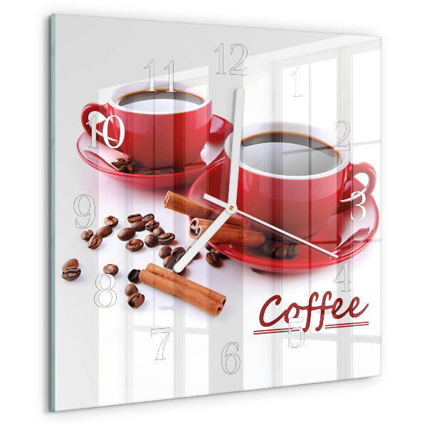 Reloj cuadrado Taza de café