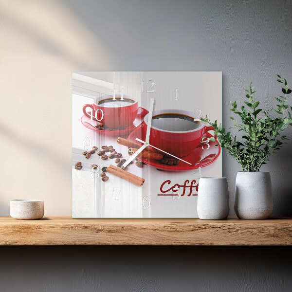 Reloj cuadrado Taza de café