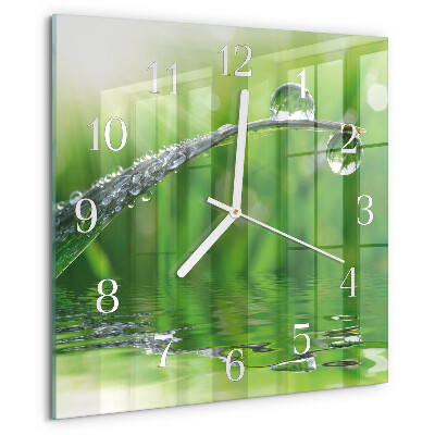Reloj cuadrado Gotas de rocío