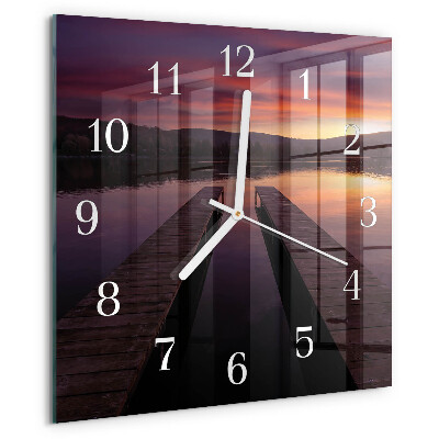 Reloj cuadrado Atardecer