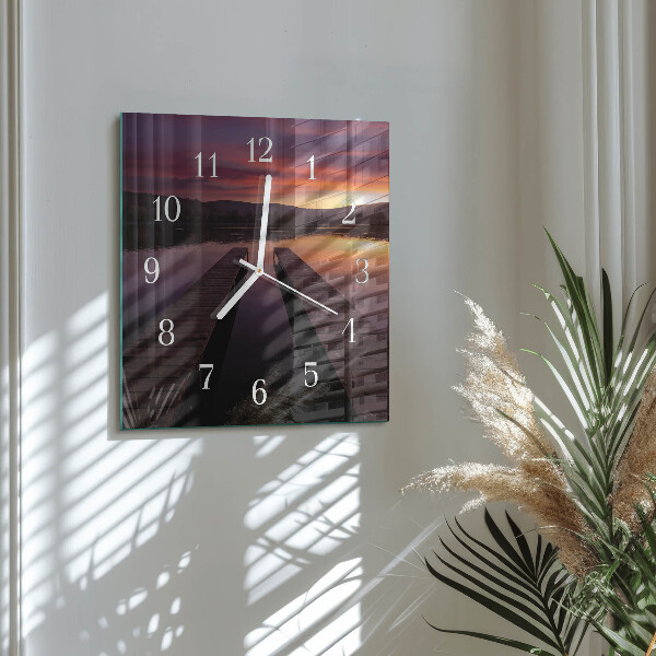 Reloj cuadrado Atardecer