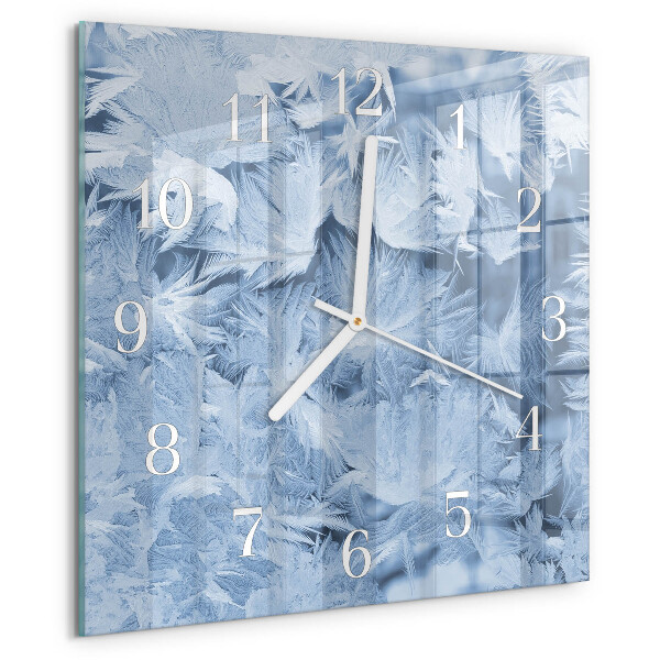 Reloj cuadrado copos de nieve