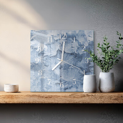 Reloj cuadrado copos de nieve