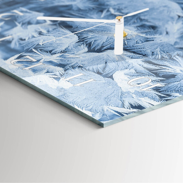 Reloj cuadrado copos de nieve