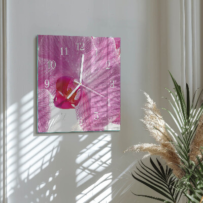 Reloj cuadrado Orquídea