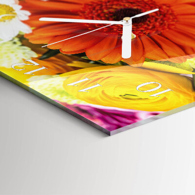 Reloj cuadrado Flores