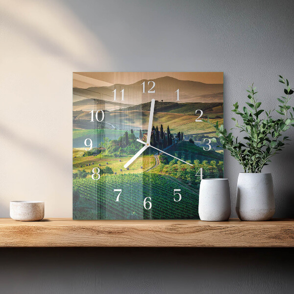 Reloj cuadrado Paisaje